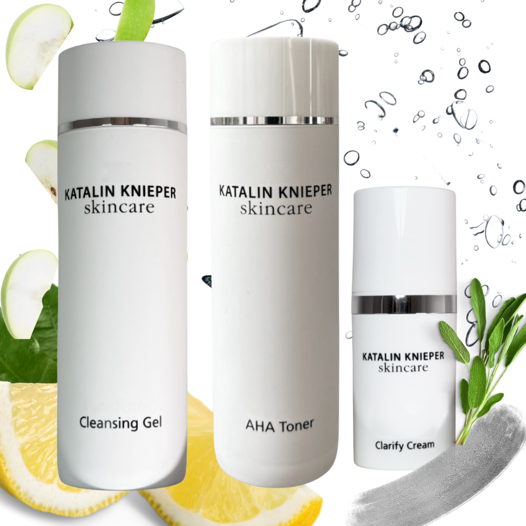 Basis Reinigungs- und Pflegeroutine für unreine Haut